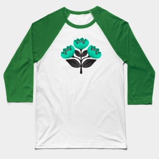 Bright and bold teal tulips Baseball T-Shirt